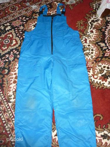Новые тёплые брюки-комб. на рост 170-175 см, цвет синий - 02 (фото #2)