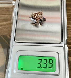 Новые серьги с гранатом, золото 585 пробы (2 фото из 2)