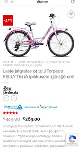 Kelly Toprado 24" Jalgratas tüdrukule (4 foto / 4)