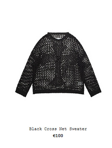 Sell racer worldwide Black Cross Net Sweater (2 foto / 2)