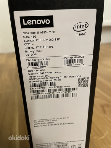 Lenovo Ideapad L340 17" 17 9750h GTX1650 (фото #4)