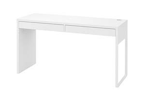 IKEA - MICKE - valge kirjutuslaud kahele inimesele (4 foto / 5)