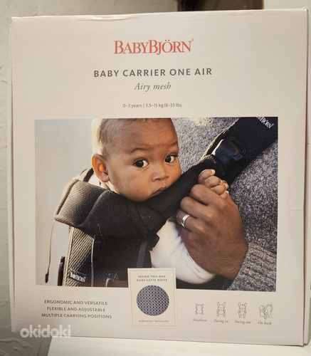 Рюкзак-переноска Babybjörn One Air, цвет антрацит (фото #1)