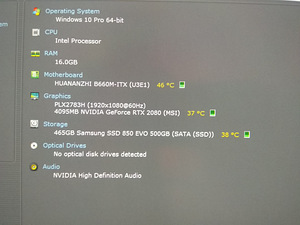 I3-12100f/B660M/16GB RAM/SSD 500GB/RTX 2080 8GB/ITX (2 foto / 10)