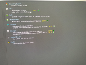 I5-12400f/B660/16GB RAM/SSD 240GB/HDD 1TB/RTX 2060S 8GB (2 foto / 10)