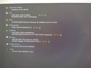 Xeon E5-2630v4/X99/16GB RAM/SSD 128GB/HDD 500GB/GTX 1660S 6G (2 foto / 10)