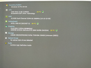 Xeon E5-2630v4/X99/32GB RAM/SSD 256GB/RTX 2060S 8GB (3 foto / 10)