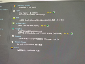 Xeon E5-2630v4/X99/16GB RAM/SSD 256GB/GTX 1660S 6GB (2 foto / 9)