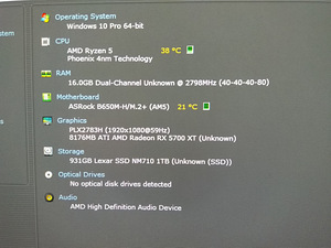Ryzen 5 8400F/B650M/16GB RAM/SSD 1000GB/RX 5700XT 8GB (2 foto / 10)