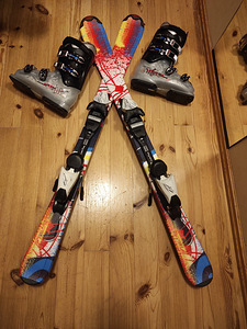 Mäesuusakomplekt 117 cm +saapad 35/36