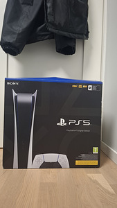 PS5 Digital + 1 pult + originaalkast +kõik vajalikud juhtmed (1 foto / 3)
