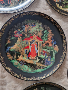 Palekh taldrik "Muinasjutt surnud tsaaritarist ja seitsmest (1 foto / 5)