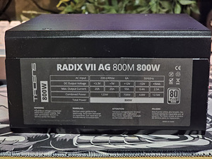 Tacens Radix VII AG 800M täismoodulaarne toiteplokk (2 foto / 2)