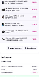 Arvuti / PC / Компьютер / RTX 4060TI 16GB / Ryzen 5 7600X (3 foto / 8)