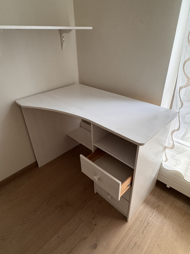 Table and cupboard