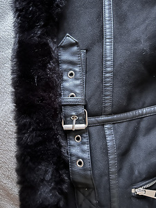 Черная Дубленка Zara (5 фото из 6)