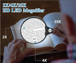 Suur led luup valgustiga, hea kingitus (3 foto / 8)
