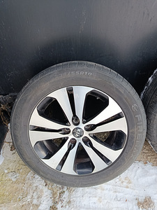 Valatud velgede komplekt R18 Kia Sportage'ile suverehvidega (6 foto / 10)