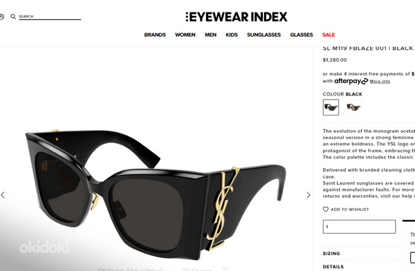 Солнцезащитные очки YSL (фото #1)