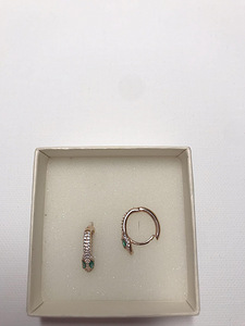 Hõbedast ehete komplekt, 925, kiviga, madu (3 foto / 3)