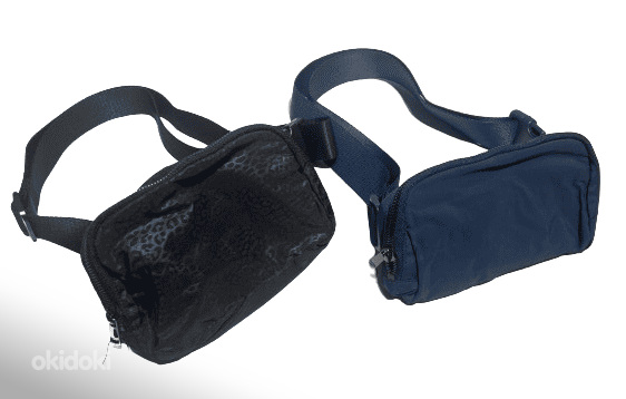 Unisex crossbody kott / vöökott / kõhukott (must ja sinine) (foto #7)