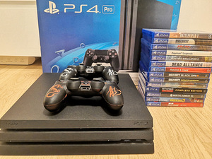PS4 Pro 1 TB + Mängud (14 cd) + 2 pulti ja konto mängudega (4 foto / 8)