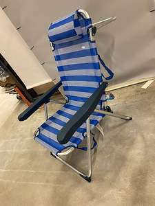 Пляжный складной синий стул (6013)