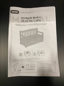 Keter Eden Bench 265L Садовая мебель (6167) (5 фото из 5)