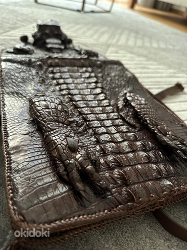 Ehtsast krokodillinahast kott peaga (foto #6)
