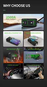 UTRAI JS-1 Pro. 2500A. Auto Käivitamiseabi seade. Jump start (8 foto / 10)