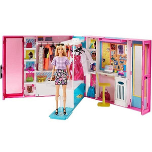 Barbie Fashionistas riidekapp+barbie GBK10