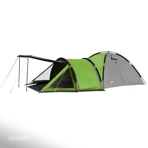 Палатка Traper 4-х местная, зелено/серая или желто/зеленая (фото #4)
