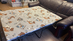 Nahkdiivan lahtikäev koos tugitooliga (5 foto / 9)