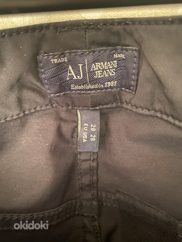 Armani Jeans черные женские брюки размер 28 (фото #4)
