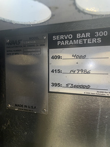 HAAS SERVO BAR 300 Bar Feeder 2014 (2 foto / 2)