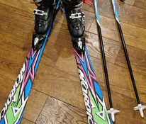 Комплект горных лыж (лыжи, ботинки, палки) детский (до 8 лет