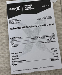 EVISU WHITE LOGO DENIM JEANS (3 foto / 3)