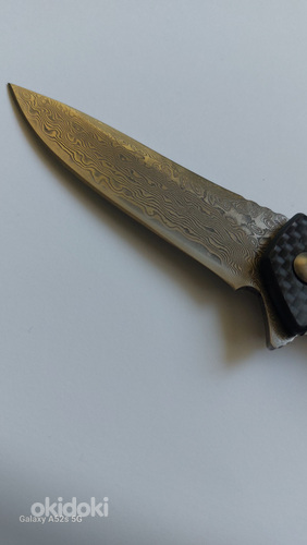 Дамасская сталь карманный нож (фото #2)