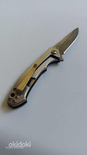 Дамасская сталь карманный нож (фото #4)