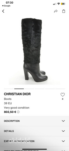 Оригинальные ботинки Christian Dior 39.5 (фото #2)