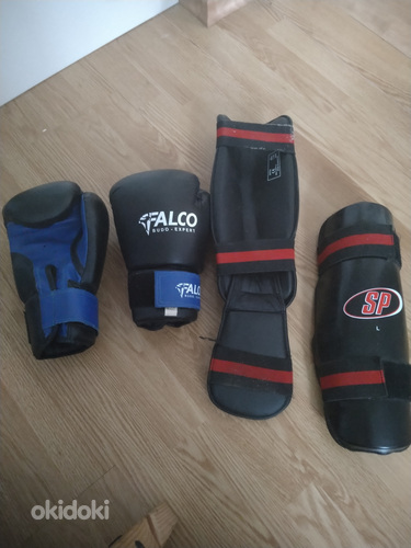 Боксерские перчатки и защита ног (фото #3)