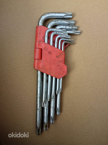 Набор из 9 шестигранных ключей Torx в форме звезды. Прочная