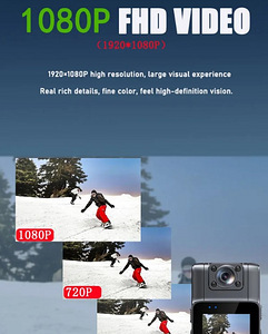 Mini kaamera, bodycam, spy camera, action camera 1080P HD (3 foto / 6)