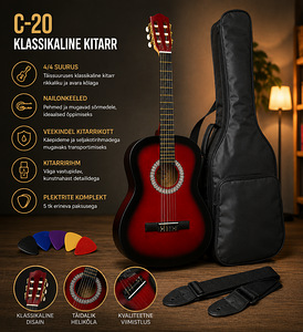 C-20 klassikalise kitarri komplekt (1 foto / 2)