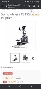 Elliptiline trenažöör Spirit Fitness XE395 (electromagnetic) (3 foto / 6)