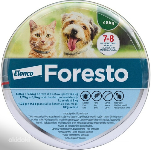 Foresto ошейник от блох и клещей (до 8кг)