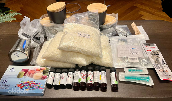 Suur kinkekomplekt koduste küünalde valmistamiseks