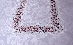 RISTKÜLIKUKUJULINE LAUDLINA PITSIGA 150 x 220 sm (4 foto / 6)