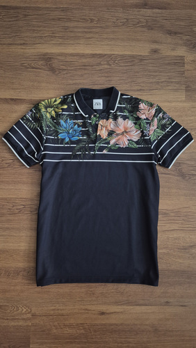 Zara tumesinine mustriga polosärk - M