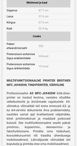 Proffessionaalne Printer Brother A3 MFC-J6940DW, kaasa 5 rin (6 foto / 10)